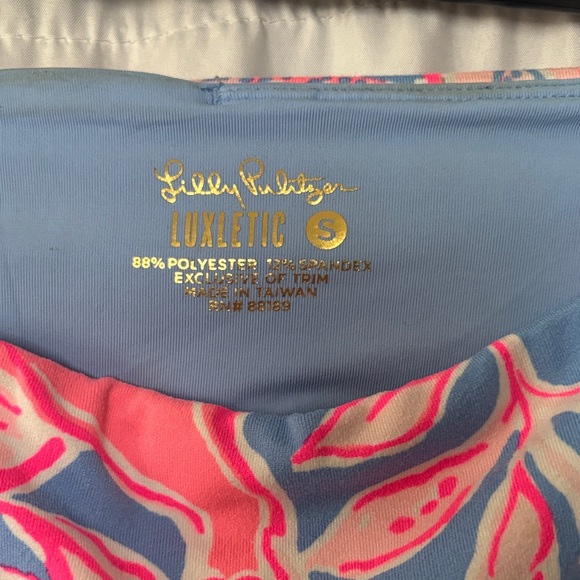 Lilly Pulitzer Luxletic Leggings in Pink and Blue - Picture 2 of 3